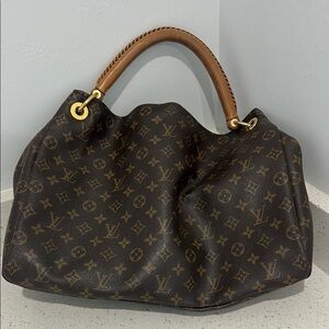 Louis Vuitton Brown Monogram Hobo Bag with Vachetta Leather